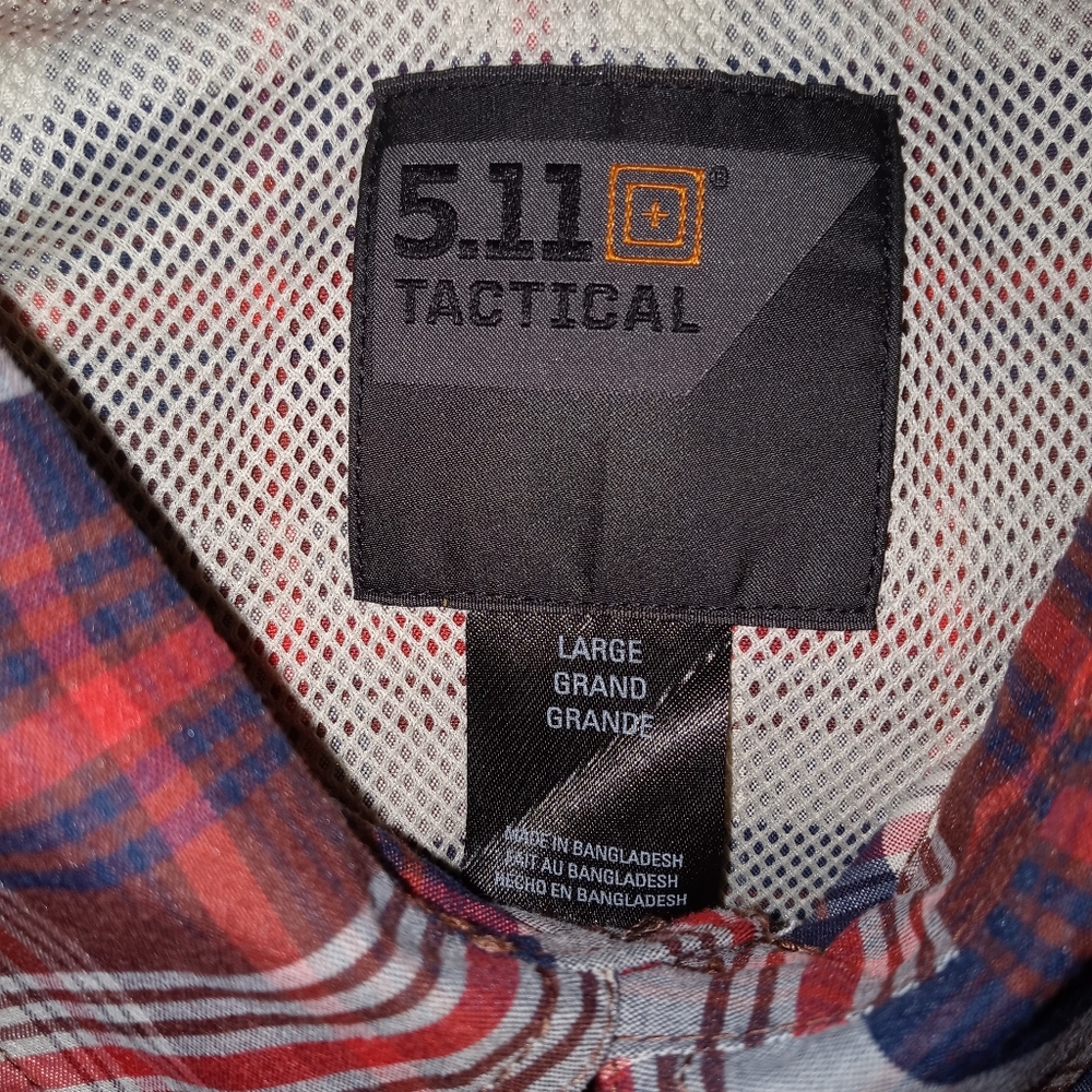 5.11 Tactical | Plaid Short Sleeve Mens Large - Picture 2 of 10